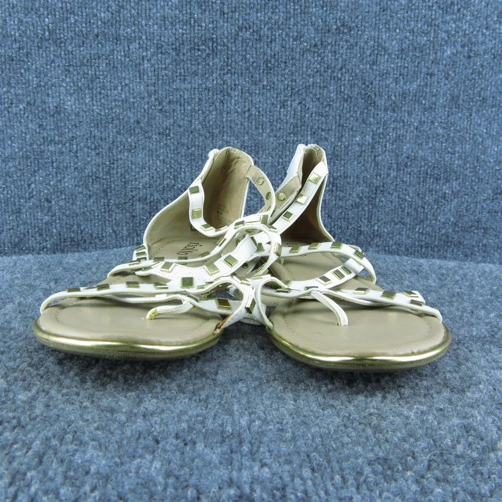 Rialto Ruthie‎ Women Gladiator Sandal Shoes White Synthetic Size 8.5 Medium